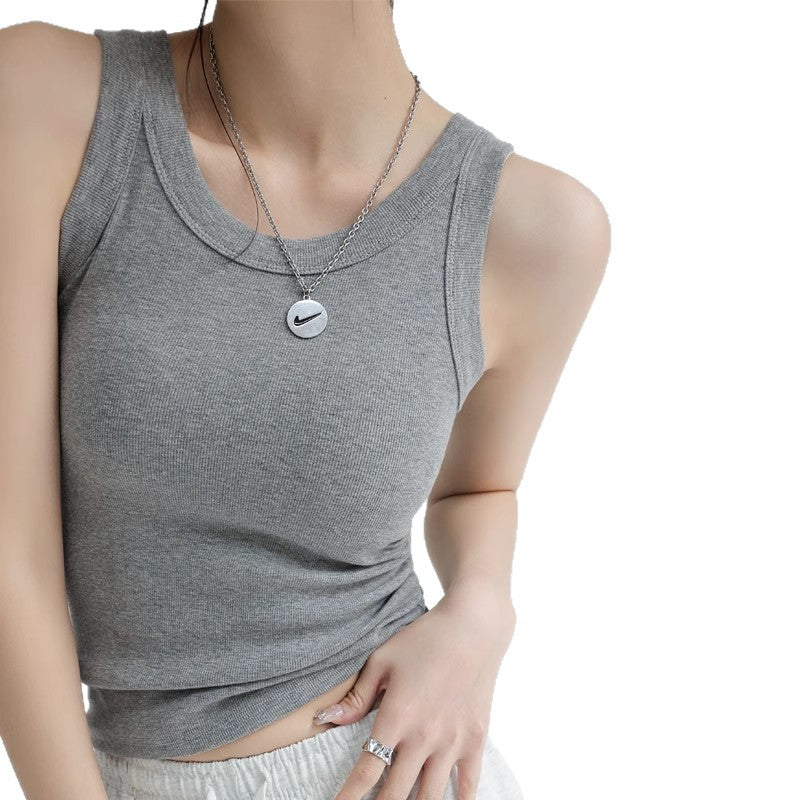 Women Threaded-strap Casual Vest