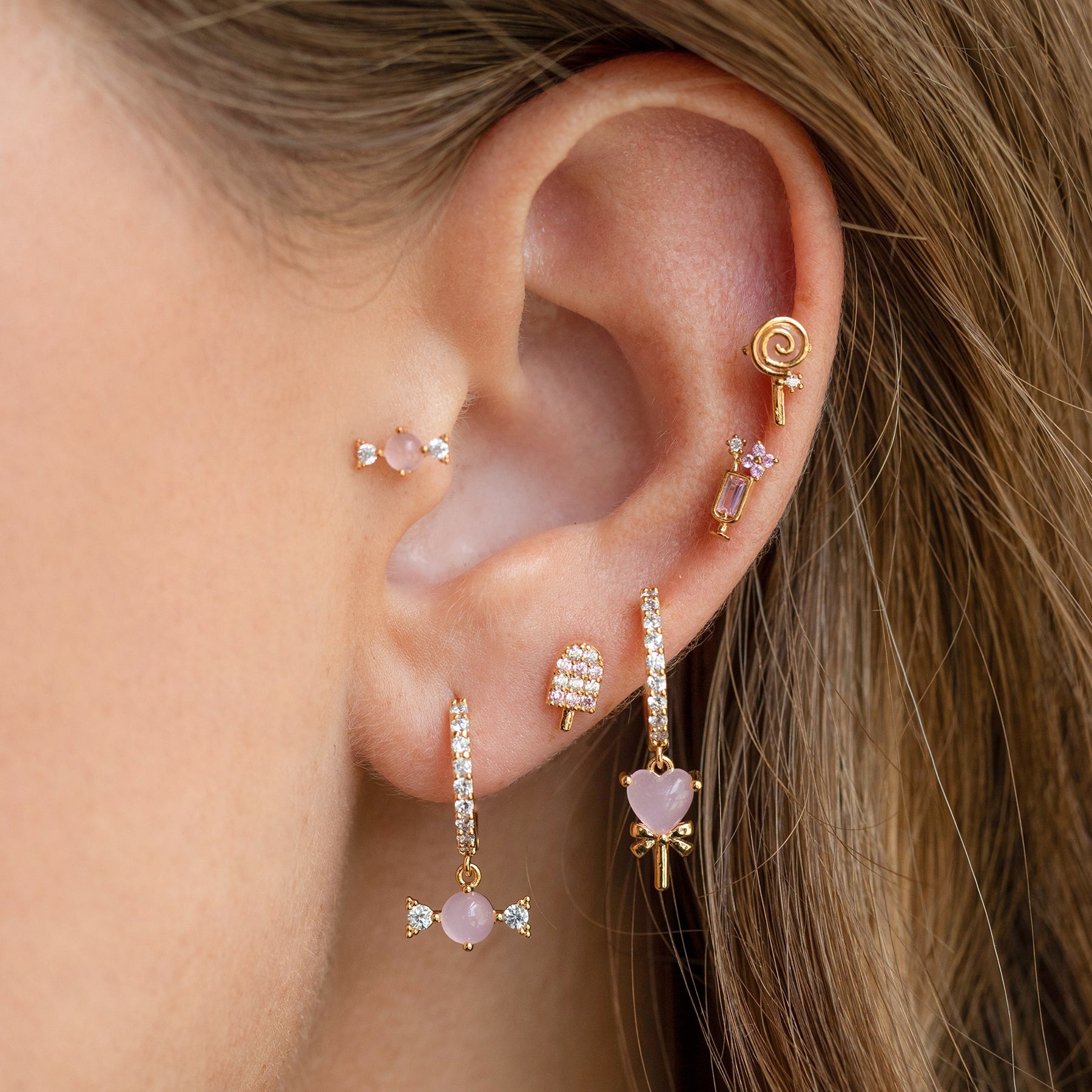 Summer Ice Cream Earrings Set