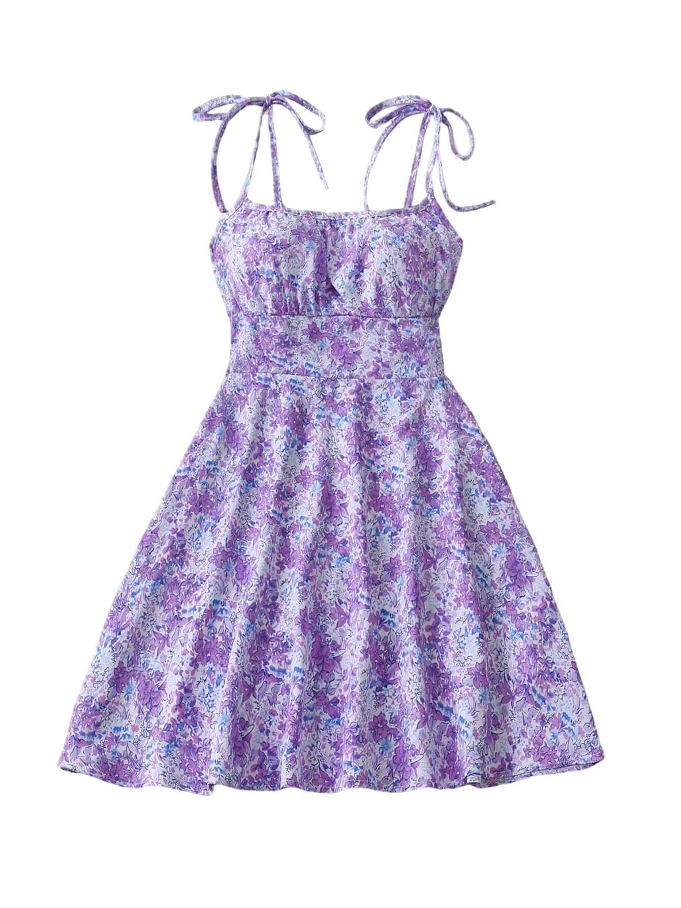 Ladies Summer Floral Print Dress Casual Clothing