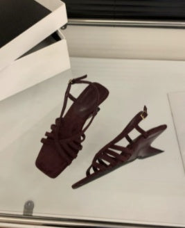 Women's Suede open toe sandals