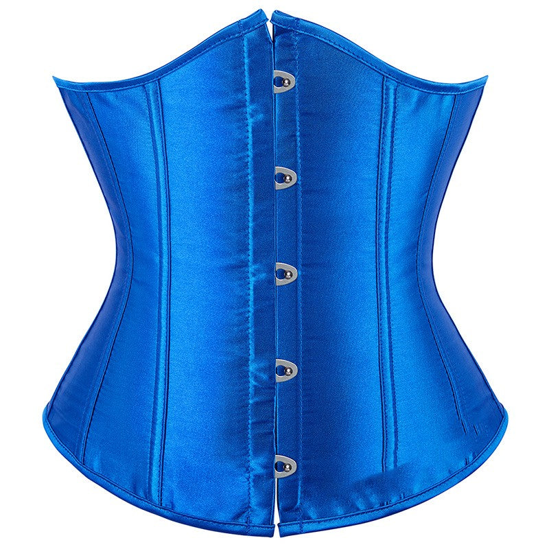 Smooth Short Five-button Satin Waist Cincher Corset