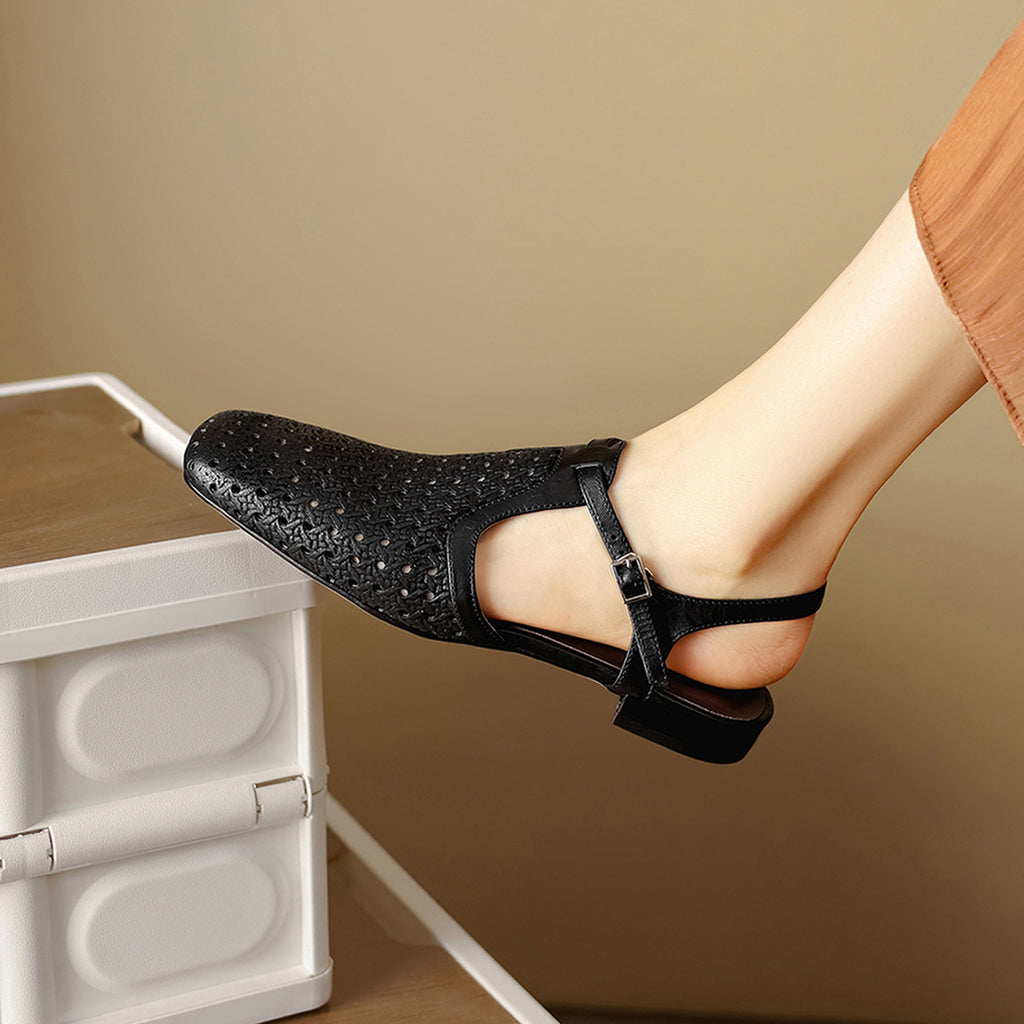 Women's T-strap slingbacks