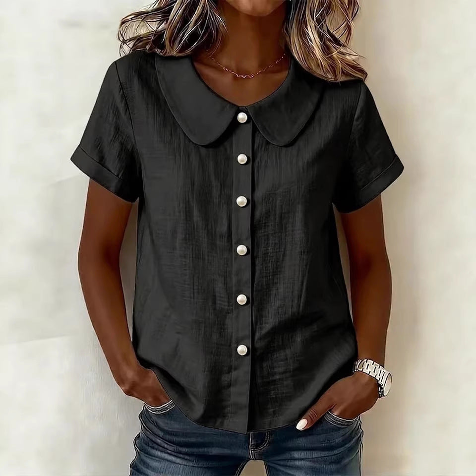 Women's Casual Loose Cotton-Linen Shirt