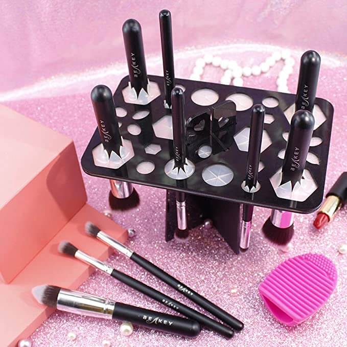 14 Hole Make up Brush Set Dry Rack