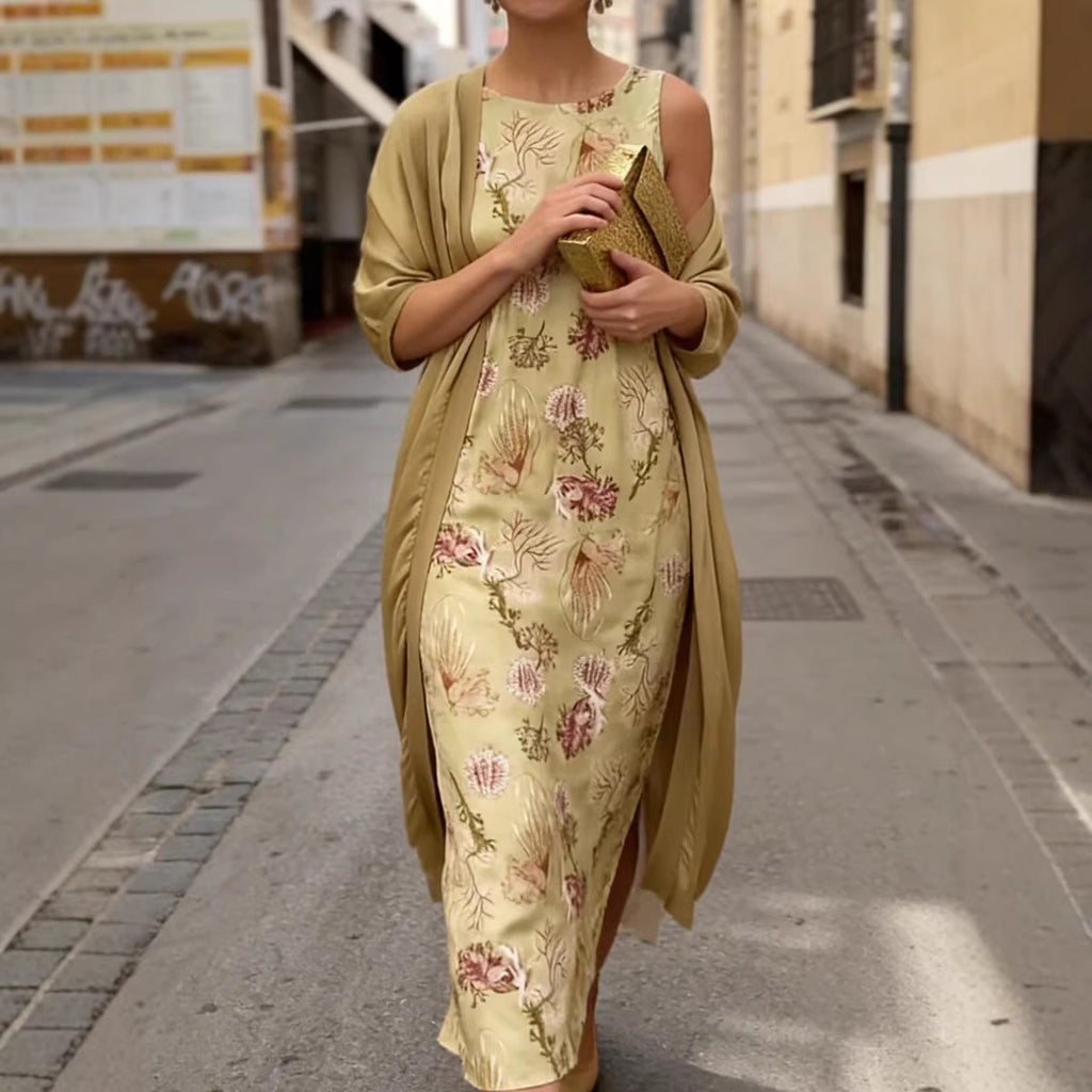Women's Two-piece Set Short Sleeve Cardigan Dresses