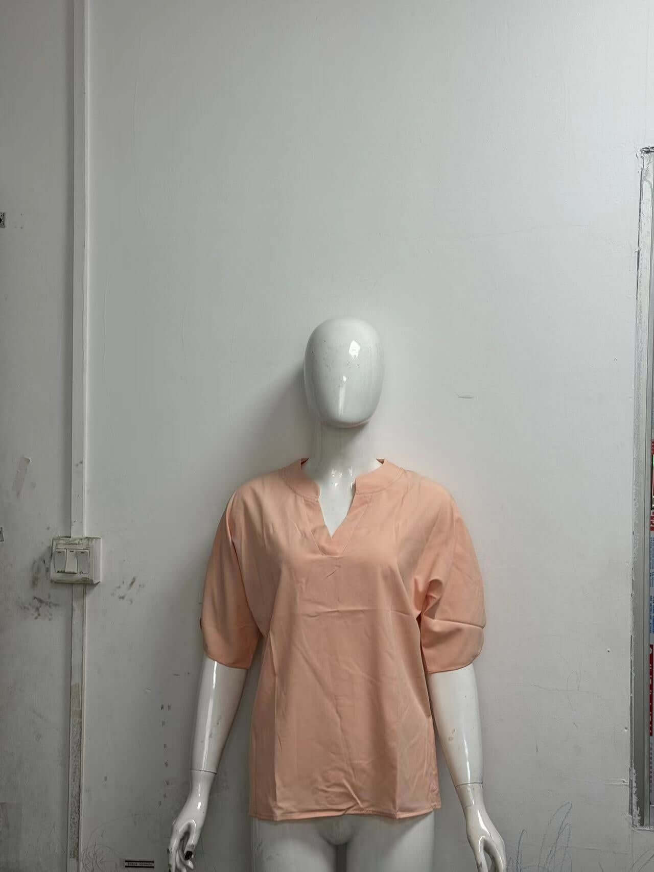 Summer V-neck Short-sleeved Chiffon Shirt