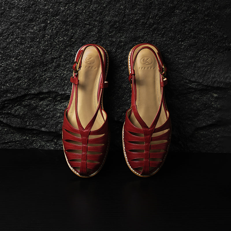 Ladies Woven Roman Sandals