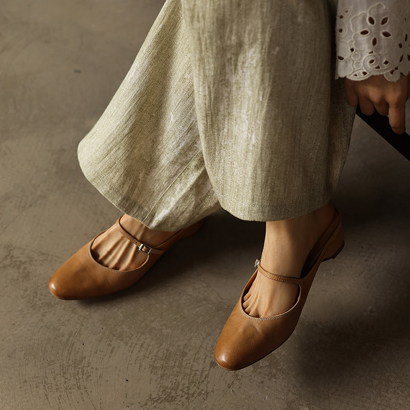 Ladies MaryJane open back shoes