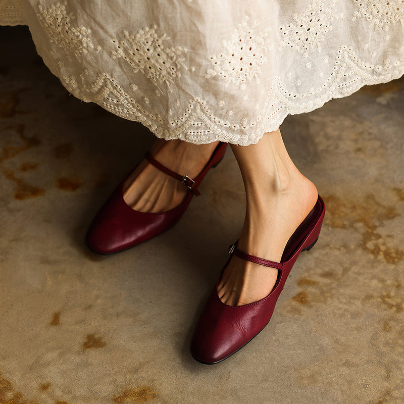 Ladies MaryJane open back shoes