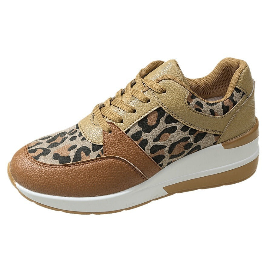 Women's Leopard print wedge sneaker