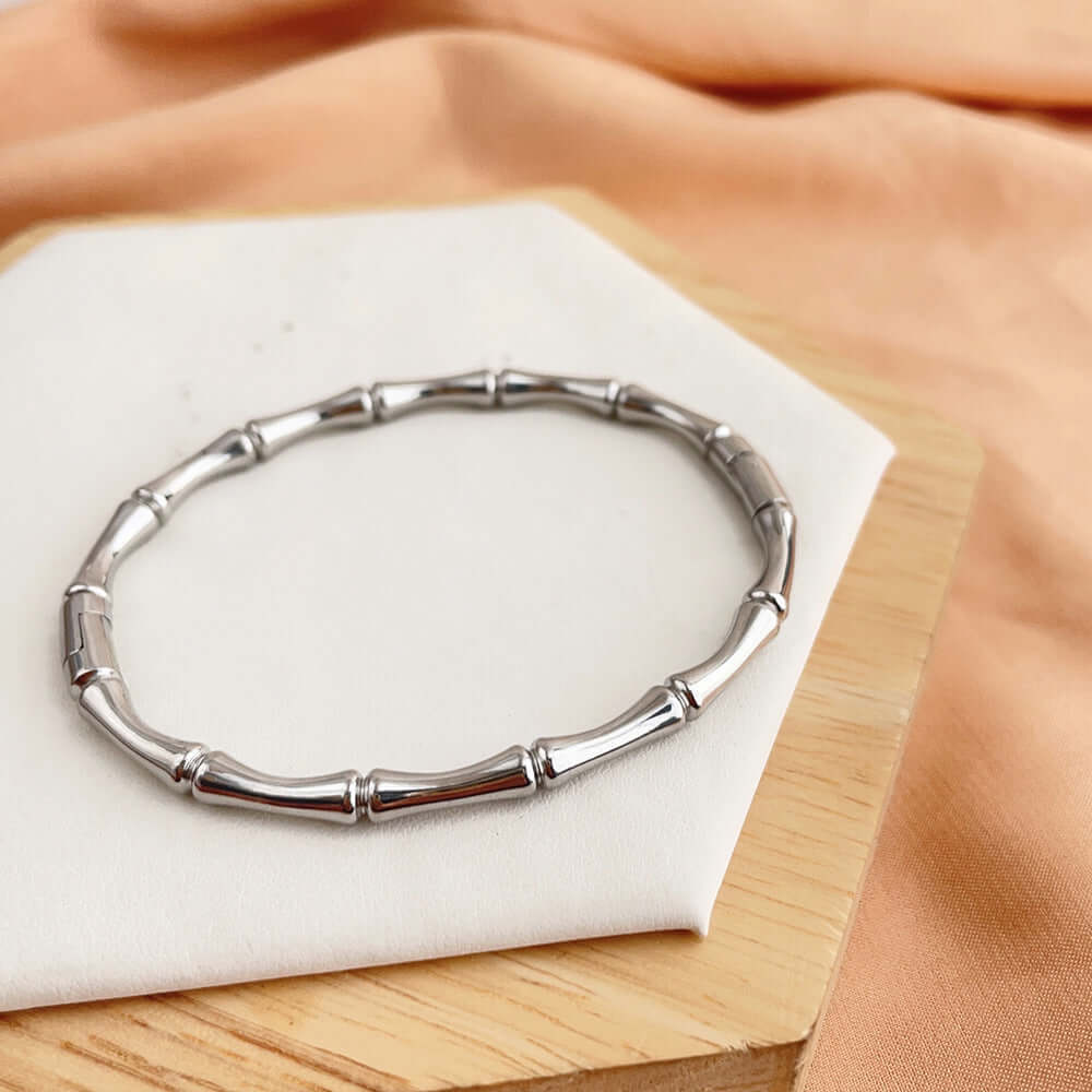 Titanium Steel Closed Bamboo-knot Bracelet