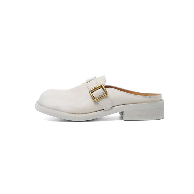 Ladies Block Heel Backless Shoes — Comfortable Stylish Everyday Footwear