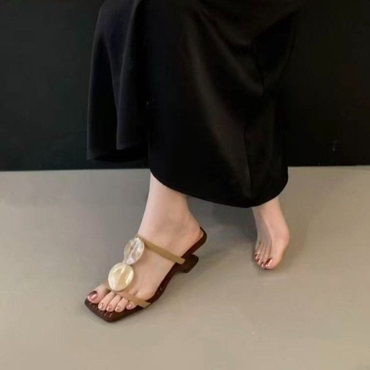 Women's Low heel elegance slide sandals