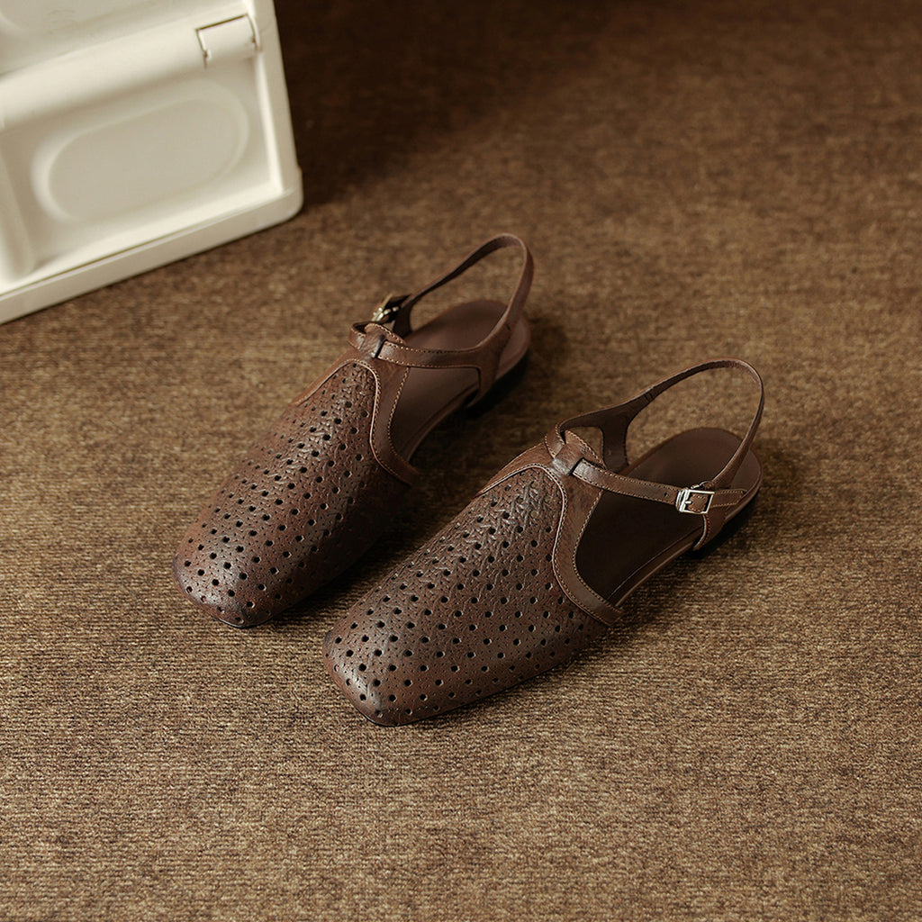 Women's T-strap slingbacks
