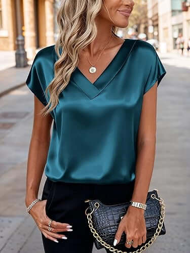 Women's Business V-Neck Casual Pullover Top