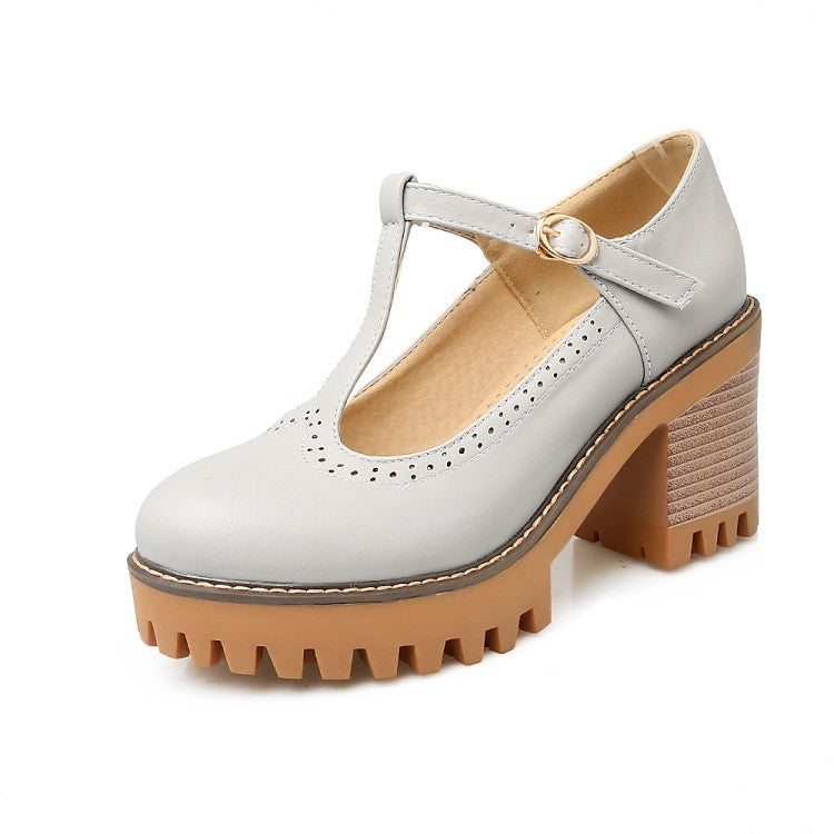 Women's Single Buckle strap with thick sole