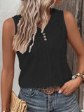 Woimen's Button-back Tank Top T-shirt