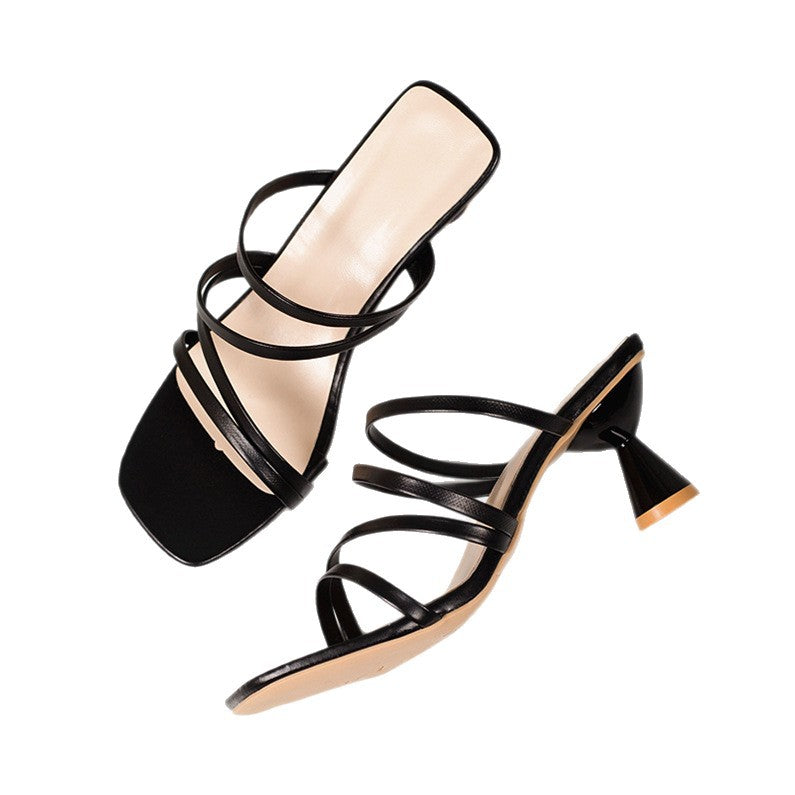 Women plus size stiletto sandals