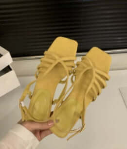 Women's Suede open toe sandals