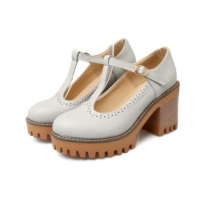 Women's Single Buckle strap with thick sole