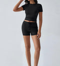 Ladies Shorts Drawstring Casual Sports Yoga Set