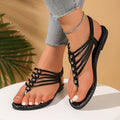 Ladies open toe sandals with elastic