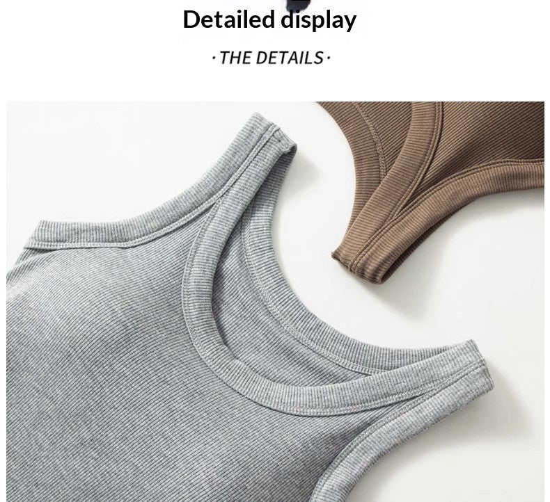 Women Threaded-strap Casual Vest