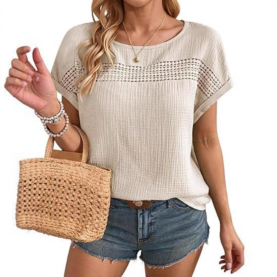 Ladies' short-sleeve T-shirts.