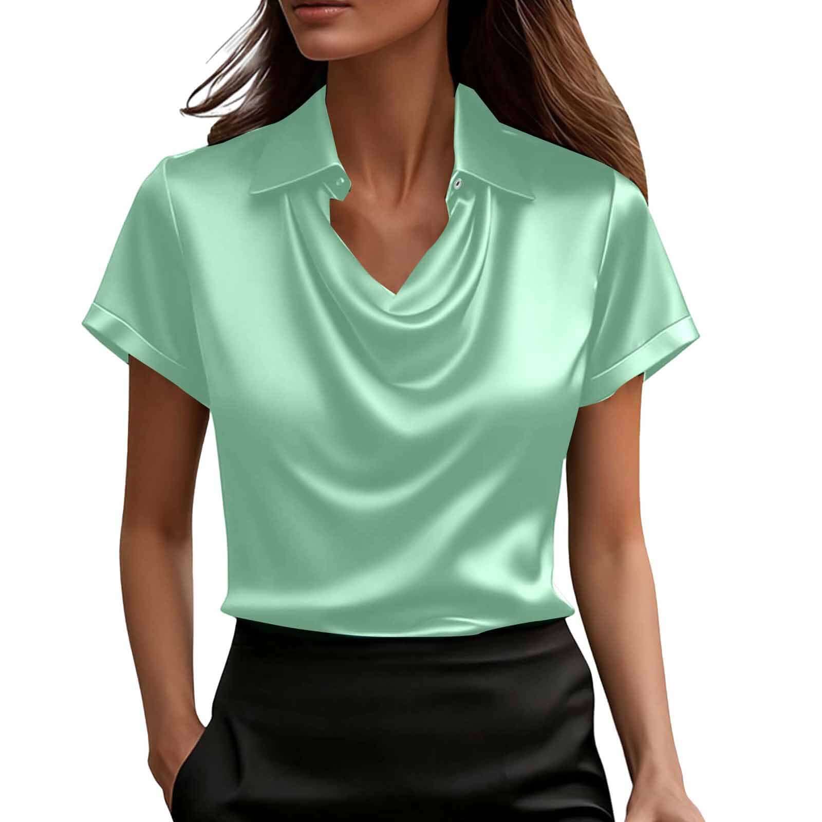 Fashionable Solid-Color Short-Sleeve Shirt