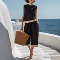 Ladies Casual Cotton-Linen Blend Set