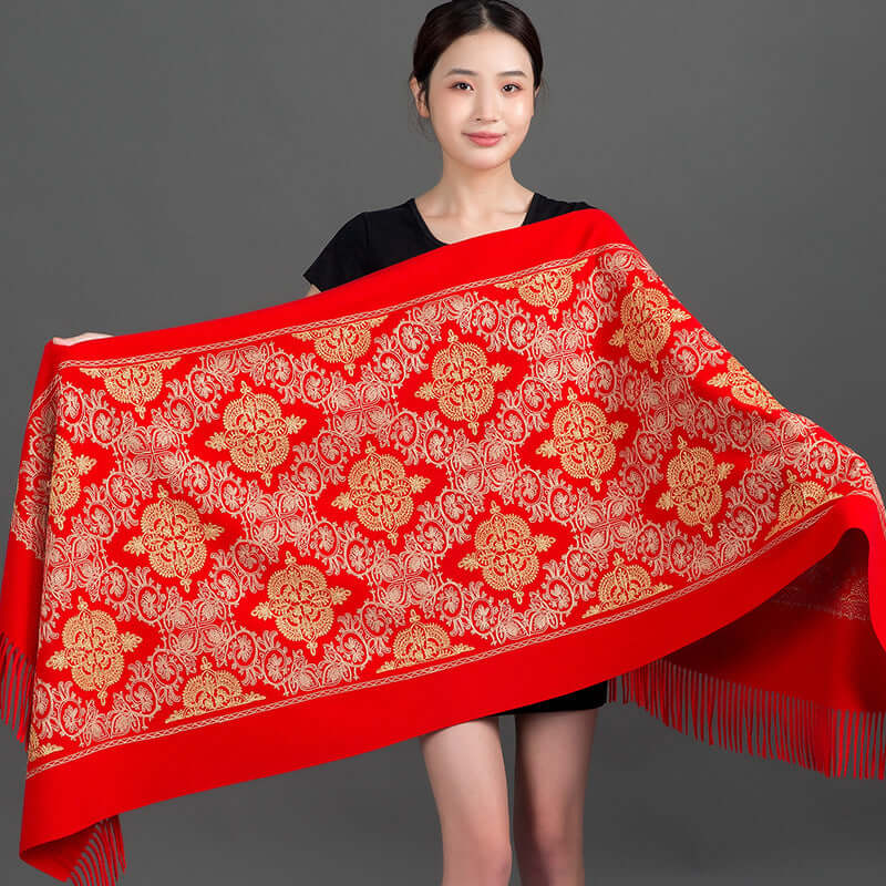Women's Crown-Embroidered Versatile Scarf