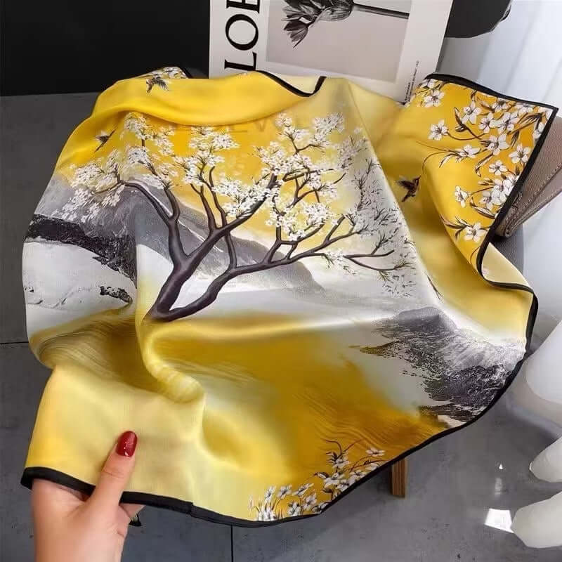 Women's Silk Scarf Sun-protective