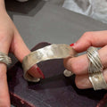 Alloy Irregular-shaped Silver Wide Bracelet