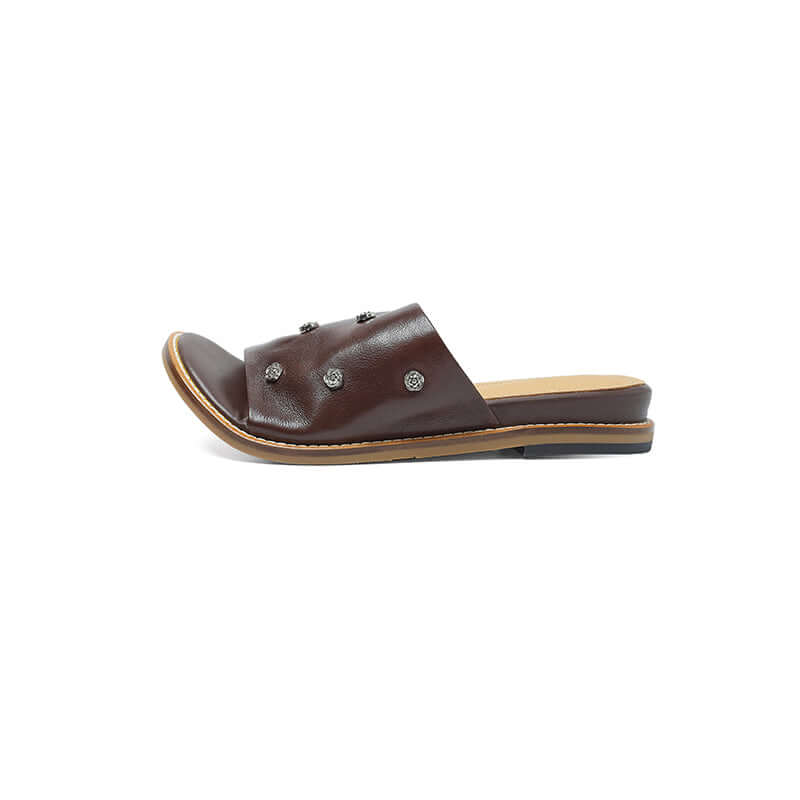 Ladies Studded slide sandals