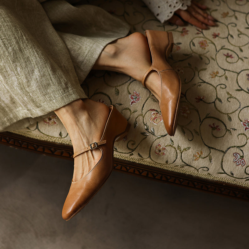 Ladies MaryJane open back shoes