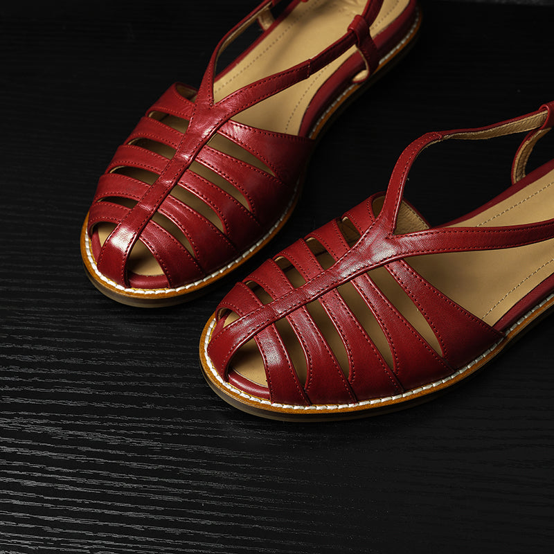 Ladies Woven Roman Sandals