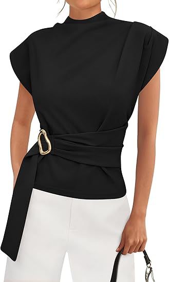 Women's Solid-Color Designer Tie-Up Top