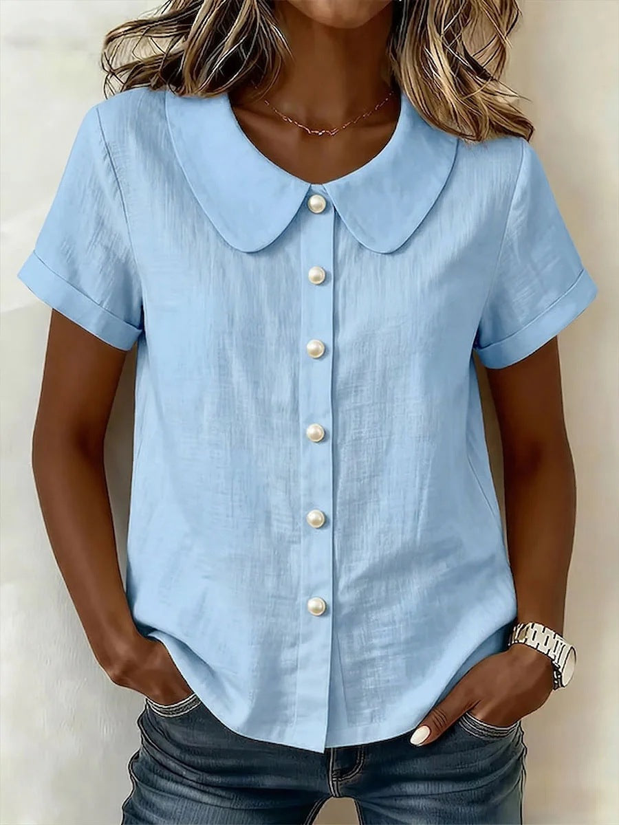 Women's Casual Loose Cotton-Linen Shirt