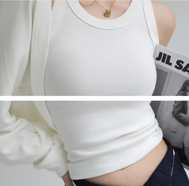 Women Threaded-strap Casual Vest