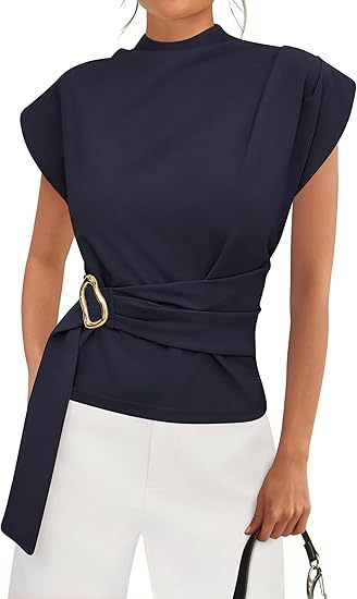 Women's Solid-Color Designer Tie-Up Top