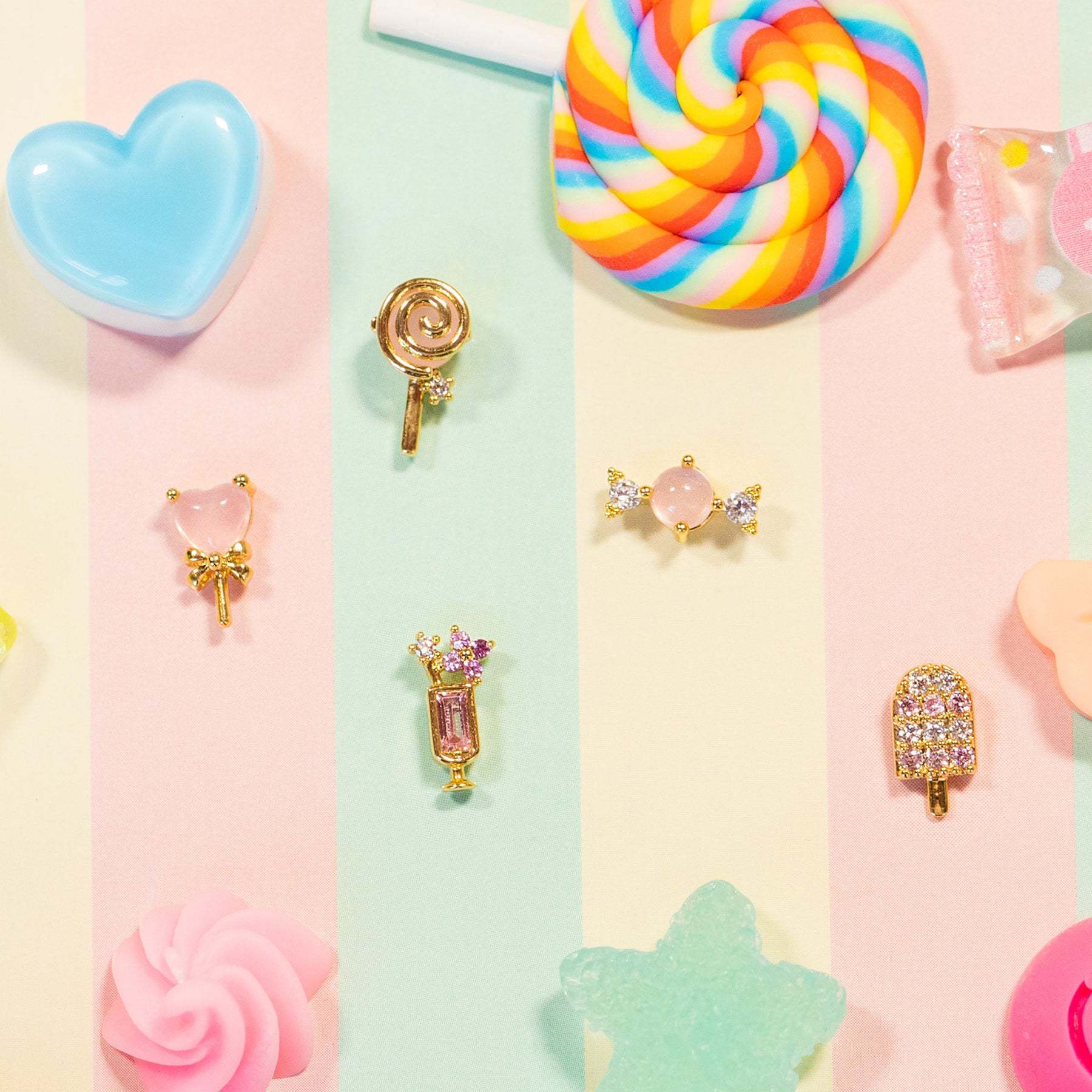 Summer Ice Cream Earrings Set