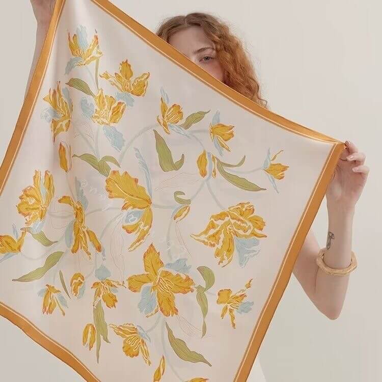 Women's Silk Scarf Sun-protective