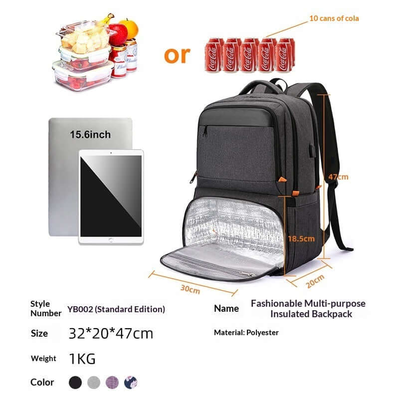 Women's Insulated Backpack — Stylish Functional Everyday Bag