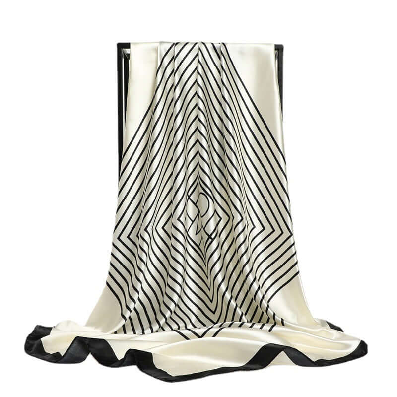 Women's Nordic-Striped Silk Scarf