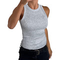 Ladies Sleeveless Ribbed Tank Tops