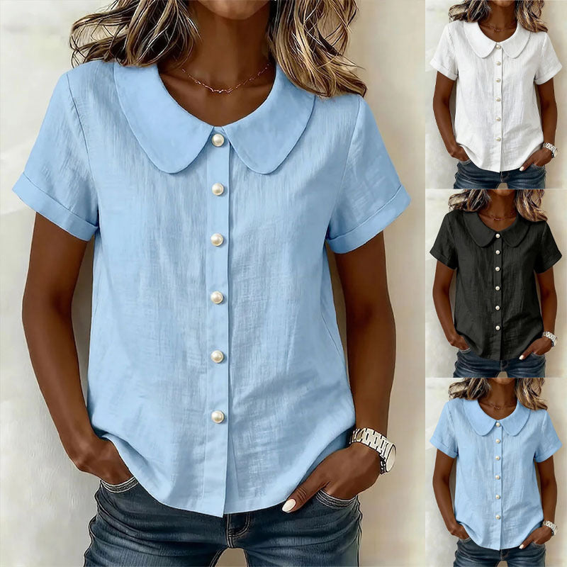 Women's Casual Loose Cotton-Linen Shirt