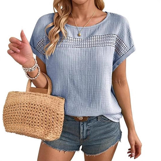 Ladies' short-sleeve T-shirts.
