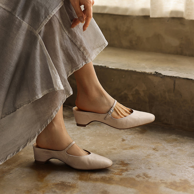 Ladies MaryJane open back shoes