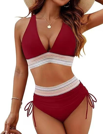 Women's Fashion High Waist Bikini Split Suit