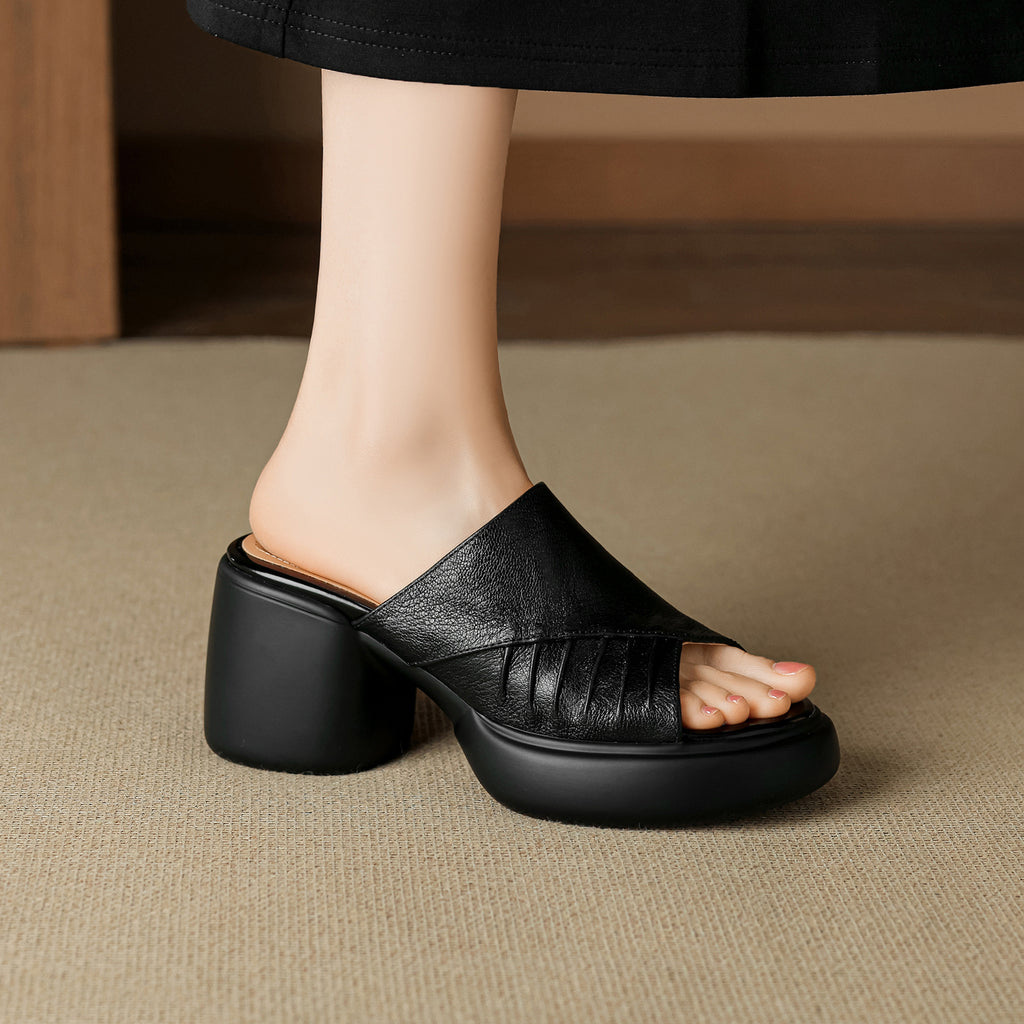 Ladies Soft leather open toe sandals